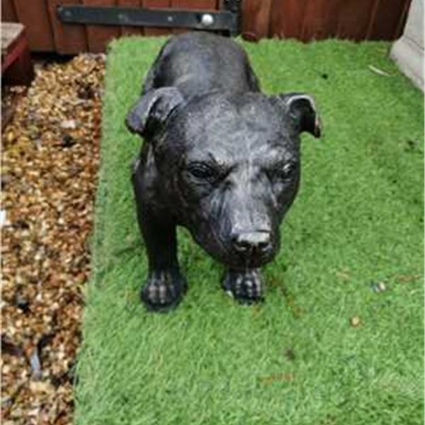 Staffie Concrete Ornament 